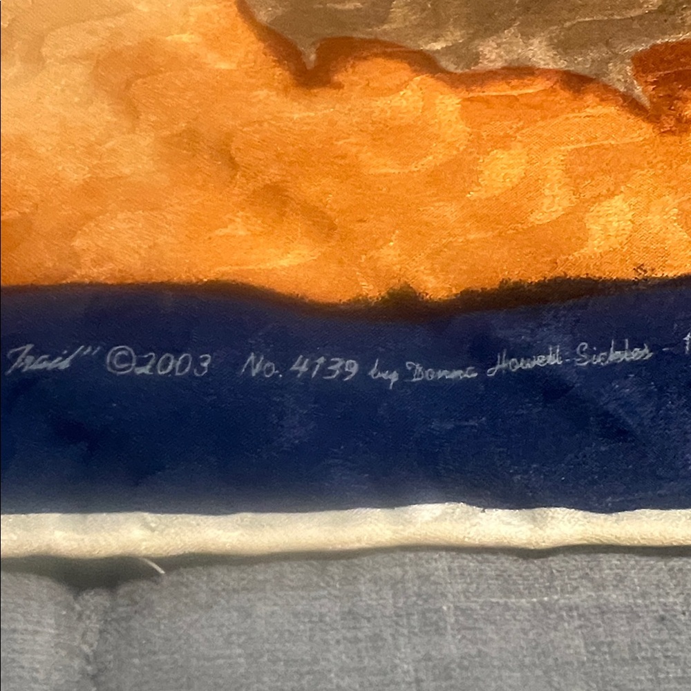 Vintage Rockmount Ranch Wear Silk Scarf “Market on the Trail” 2003 Western Art - Picture 7 of 9